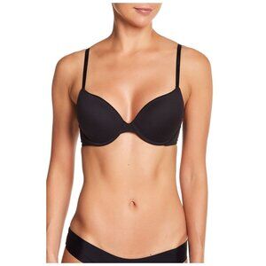 🆕CALVIN KLEIN Convertible Lined Demi T-Shirt Bra 34D Black #QP15000